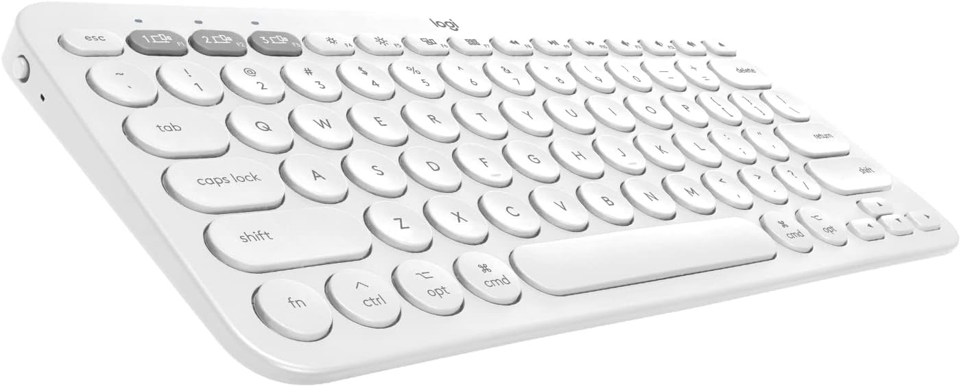 Logitech K380 Multi-Device Bluetooth Wireless Keyboard for Mac Off White