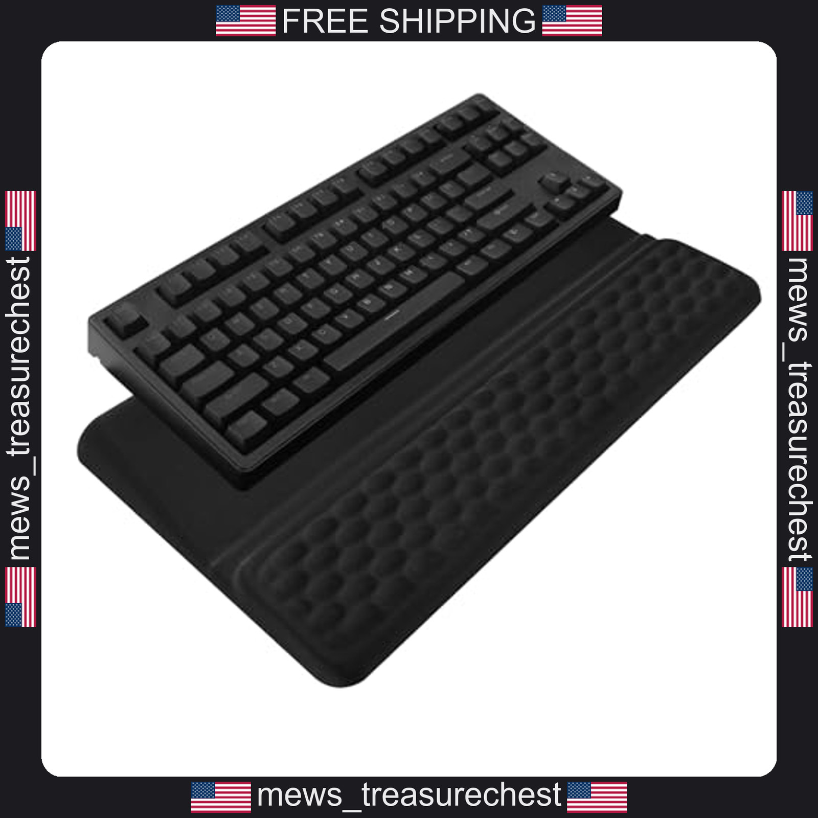 Ergonomic Keyboard Stand with Wrist Rest for All Keyboards, Black