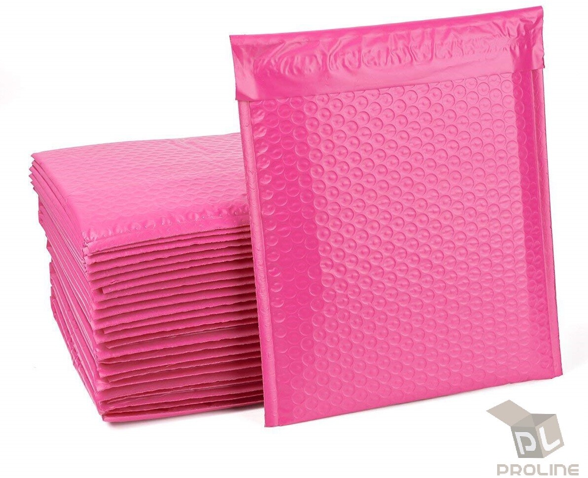 ProLine 500 #0 6.5x10 Extra Wide Pink Poly High Bubble Mailer DVD CD Envelopes