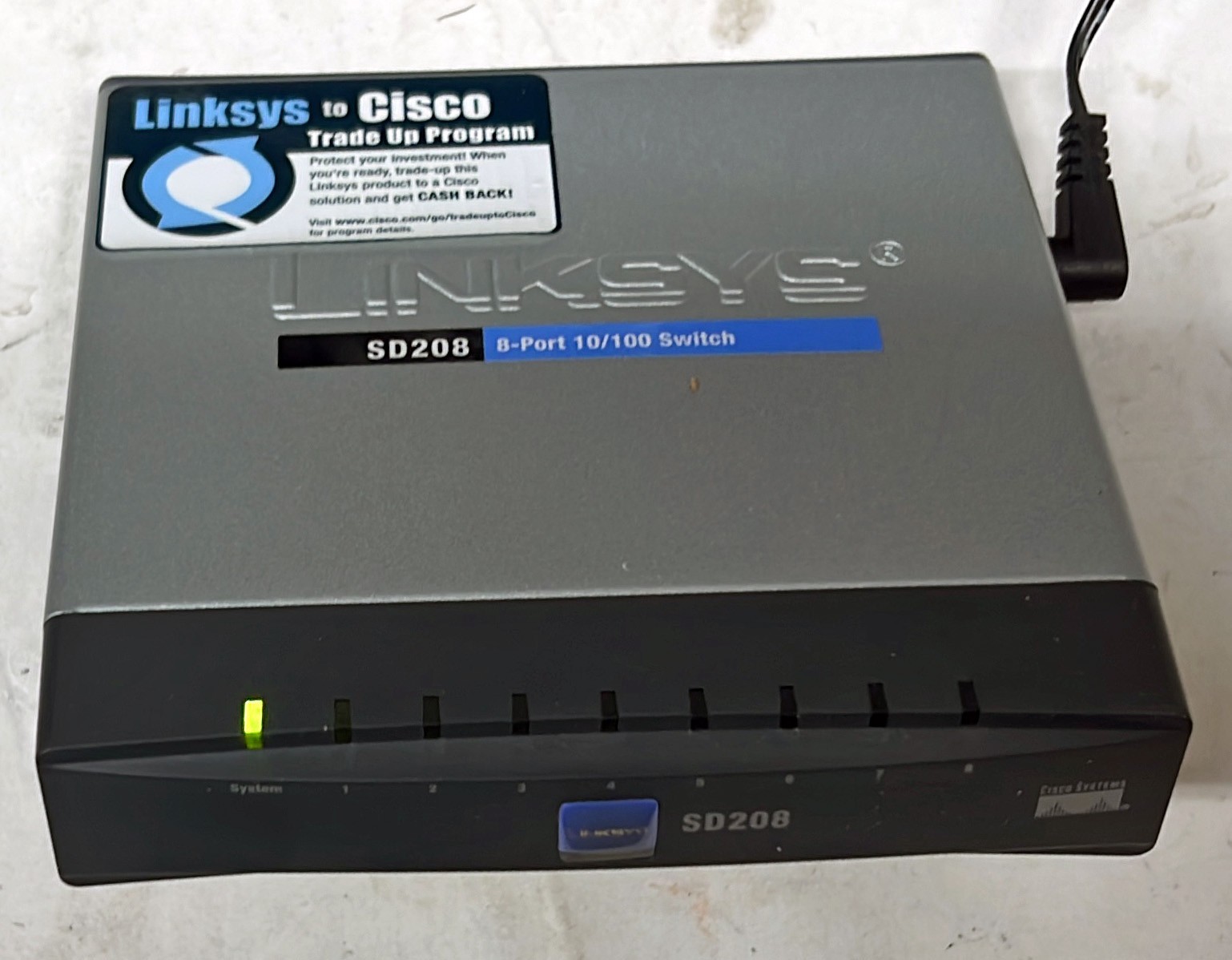 Linksys SD208 Cisco System Gray/Silver 8-Port 10/100 Switch