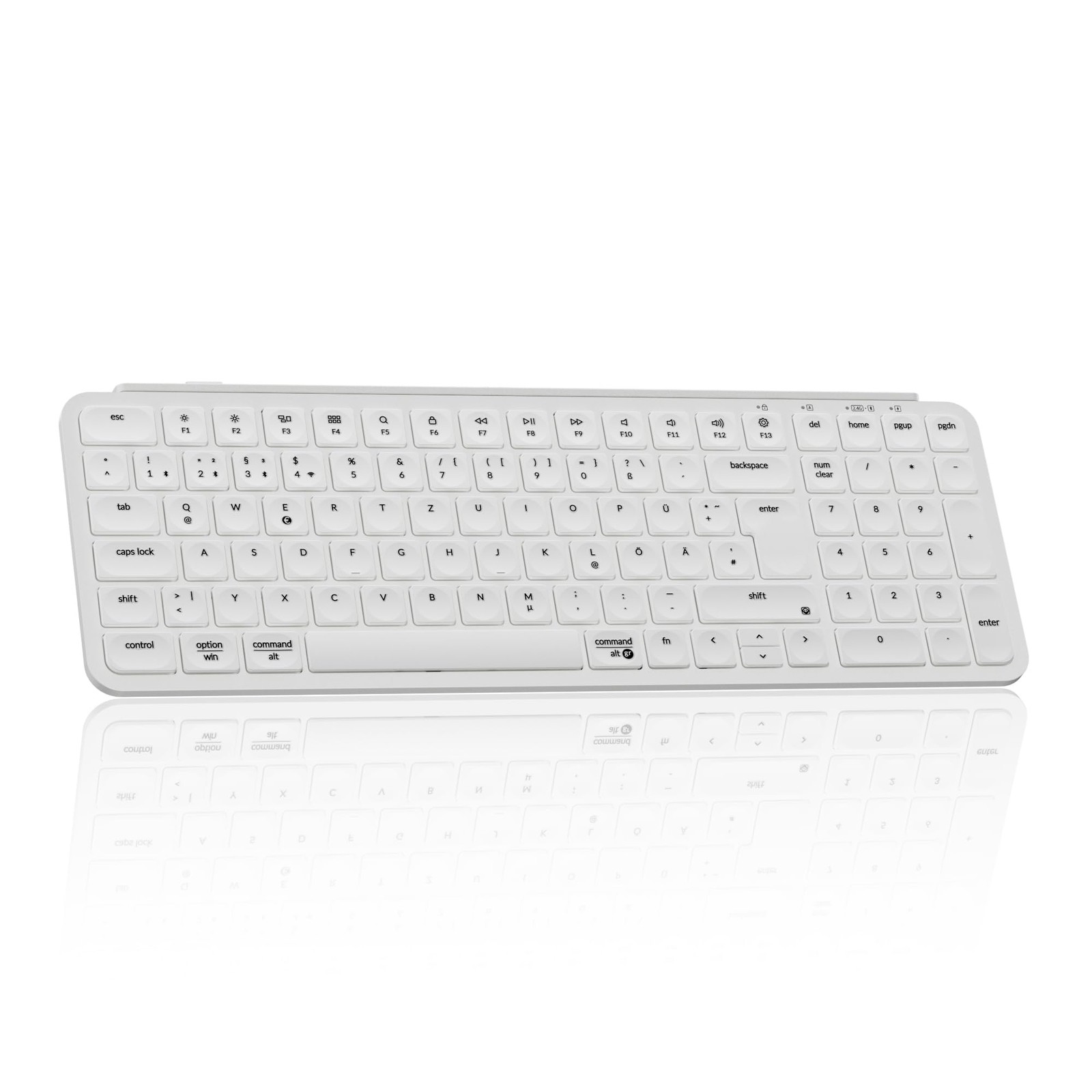 B2 Pro Ultra-Slim Wireless Keyboard QWERTY, 2.4GHz & Bluetooth 5.2, Up to