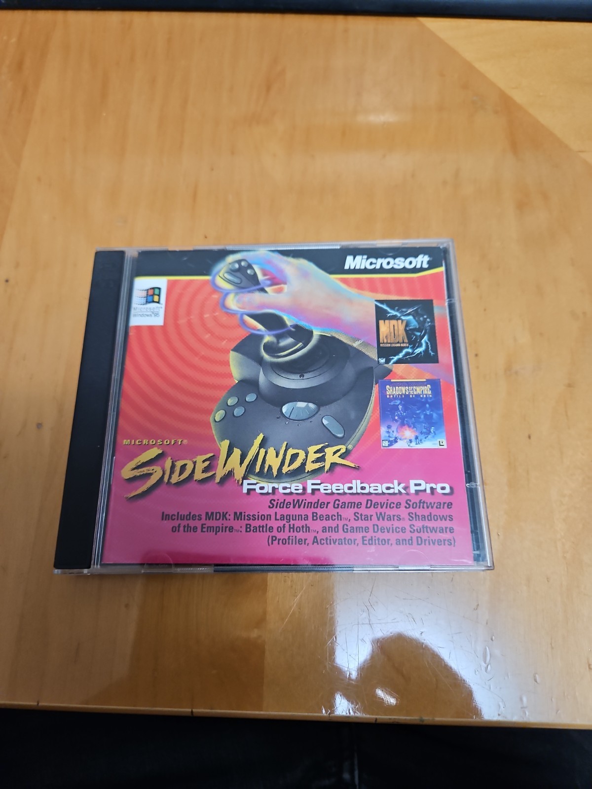 Microsoft SideWinder Force Feedback Pro Game Device Software CD for Windows 95