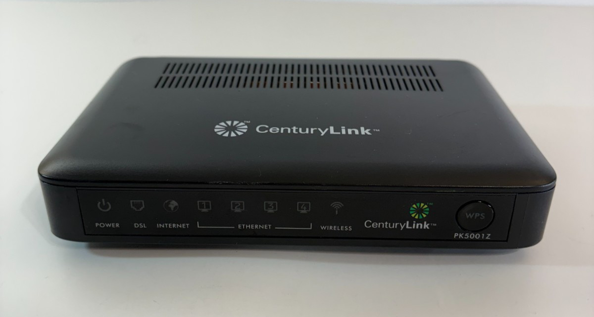 Zyxel PK5001Z 4 Port Wireless Century Link Modem ONLY No Power Cable - Black
