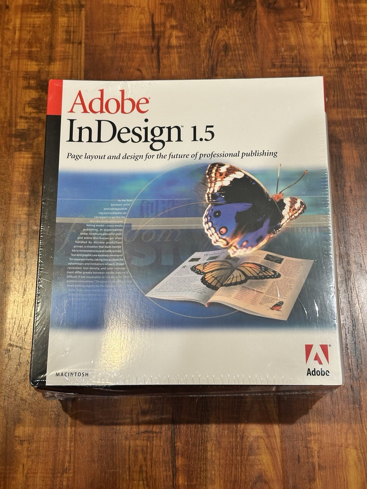 Vintage 2000 Adobe InDesign 1.5 for Mac Macintosh - New & Sealed