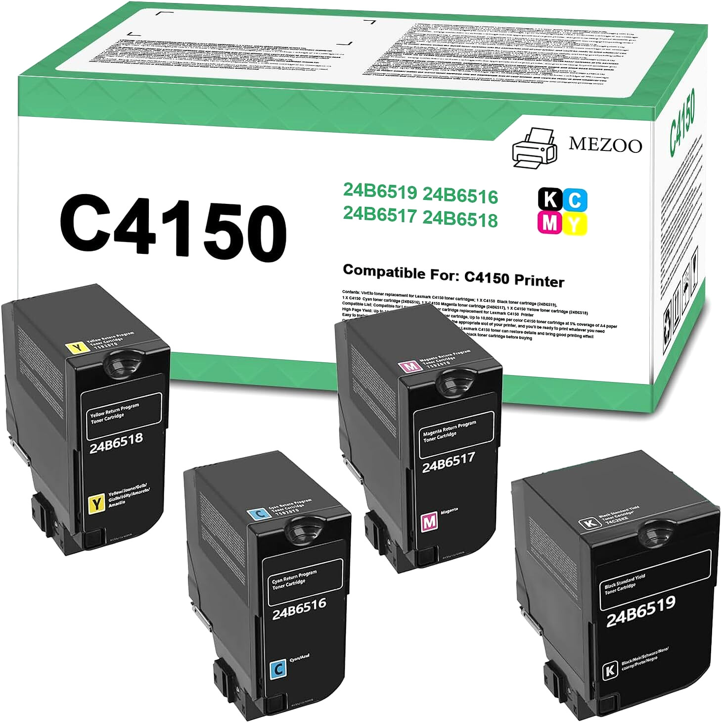 C4150 Toner Cartridge Replacement for Lexmark 24B6516-24B6516 Series Printers