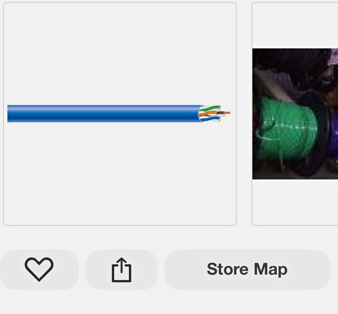 Southwire 300 ft Blue CAT5e CMP Plenum 24/4 Solid Copper Round Data Cable