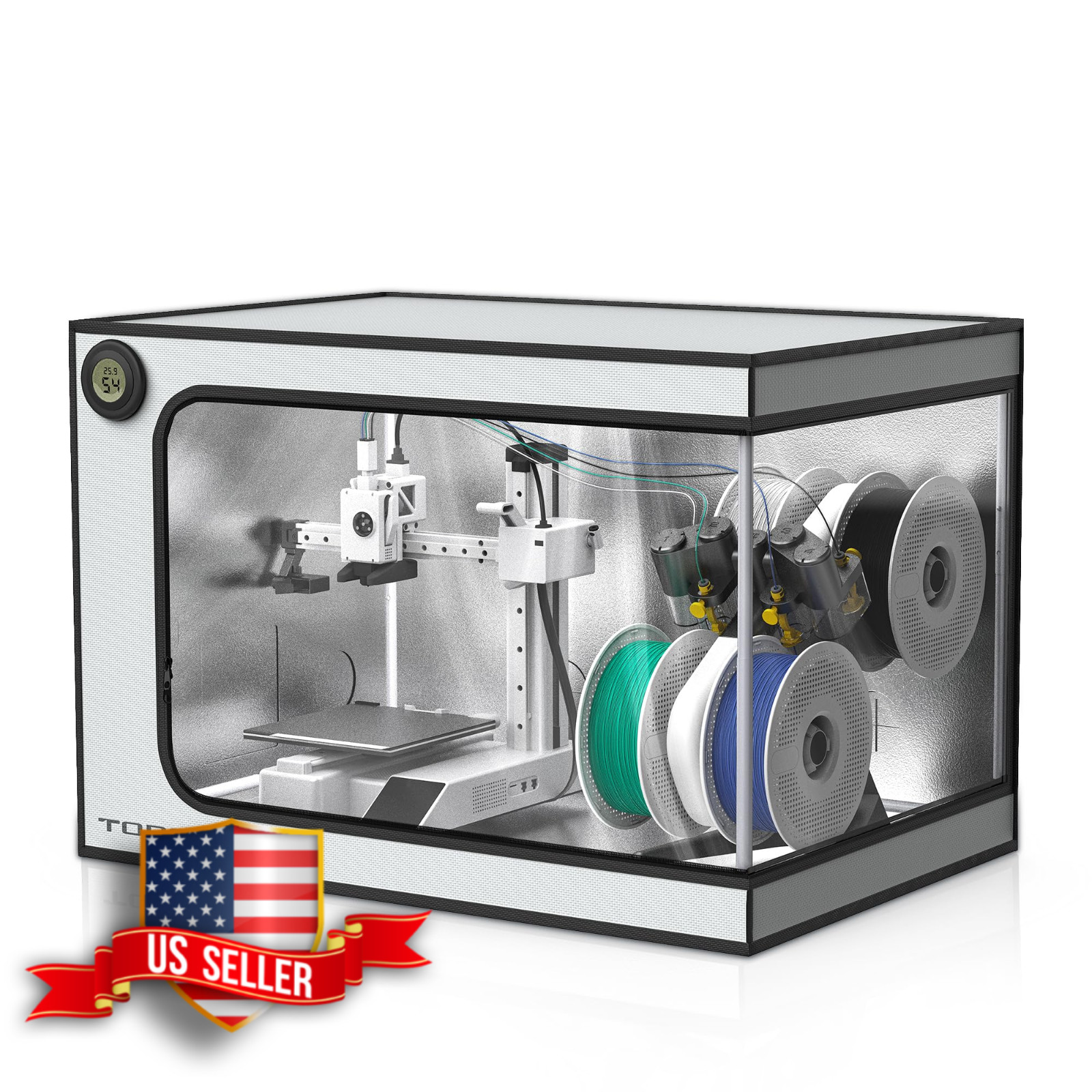 TOPCUBE 3D Printer Enclosure for Bambu Lab A1 Mini Combo with LED Light