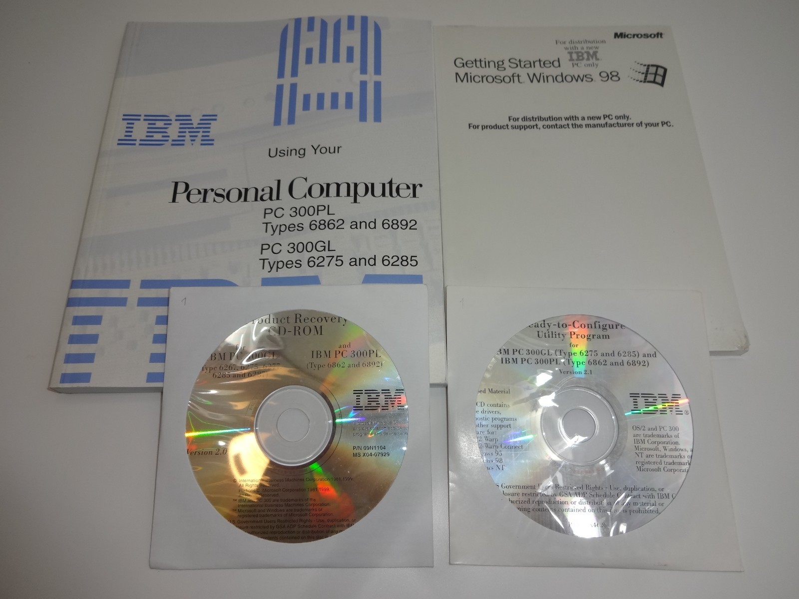 IBM Ready-to-Configure Utility & Product Recovery CD PC 300GL 300PL with Book