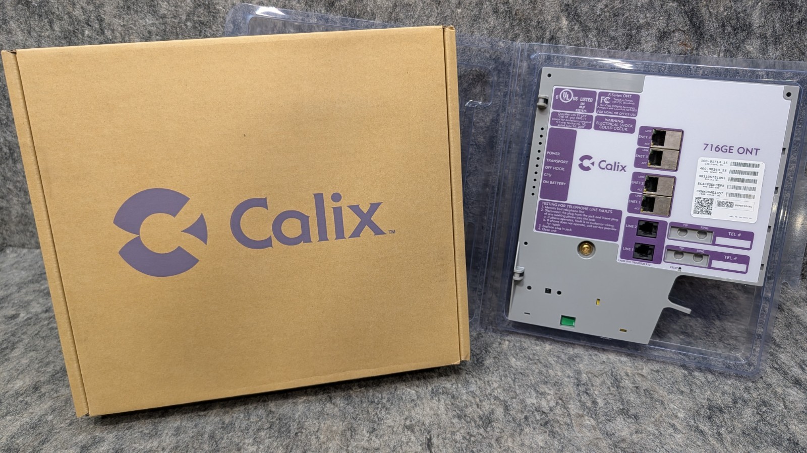 Calix 716GE ONT Fiber Optic Optical Network Terminal Module # 100-05161