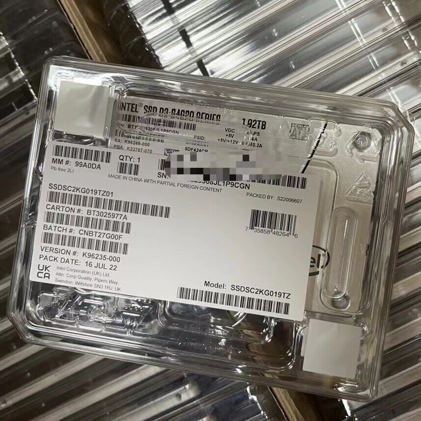 Intel D3 S4620 Series 1.92TB SSD 6Gb/s 2.5