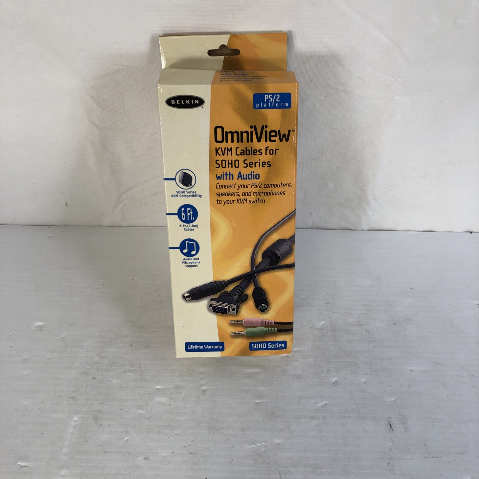 Belkin OmniView KVM Cable for SOHO Series with Audio/VGA PS/2 3.m/6ft