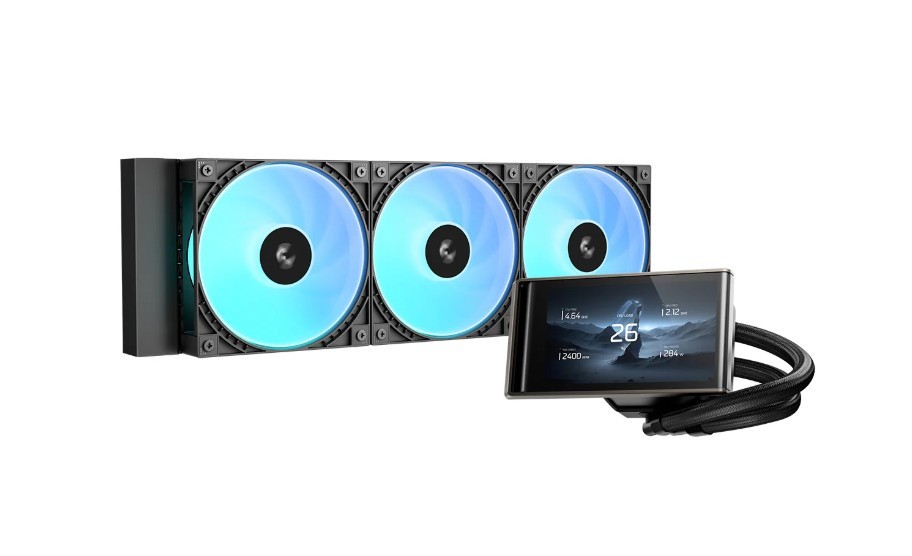 DeepCool LT360 VISION ARGB Liquid Coole 4.5 Ultrawide LCD Screen, Adjustable ...