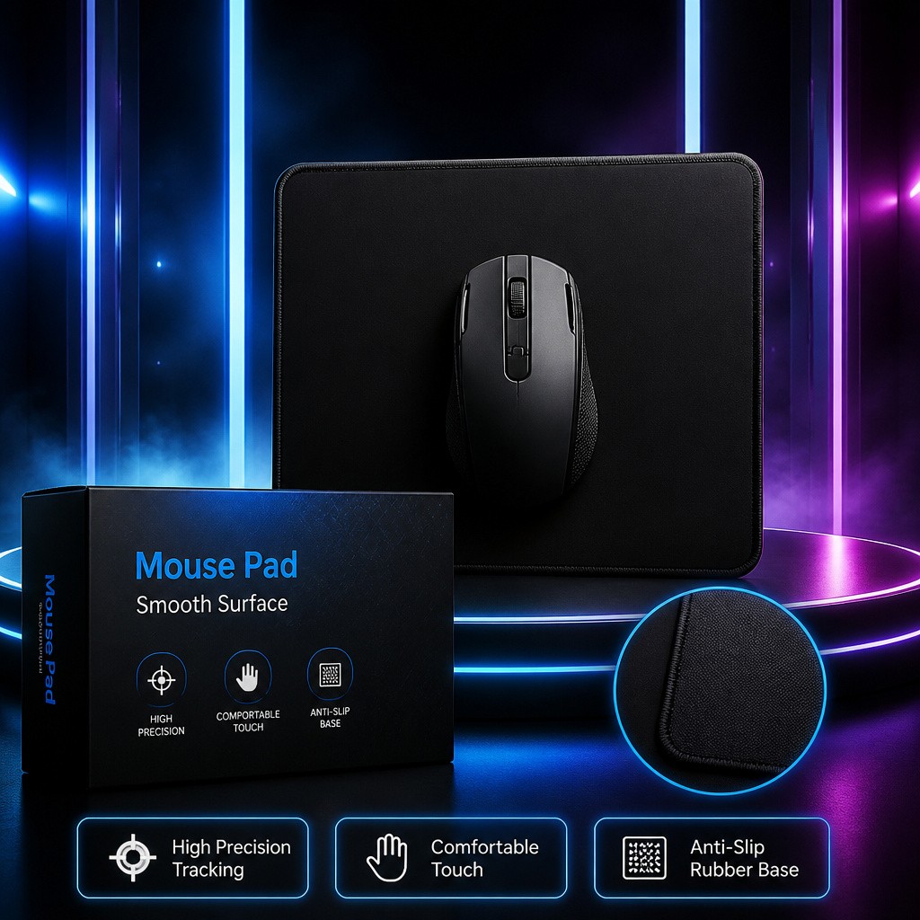 3X Non-Slip Mouse Pad Stitched Edge Rubber Base for PC Gaming New