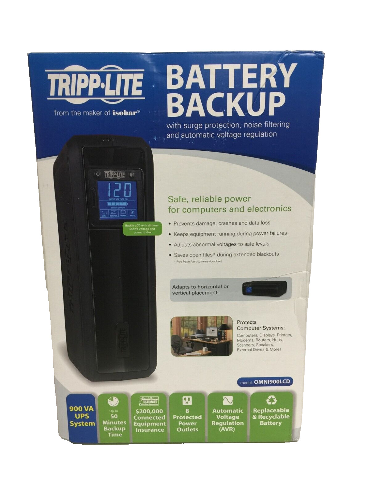 Tripp-Lite Battery Back Up Power Supplies, OMNI Series- OMNI900LCD