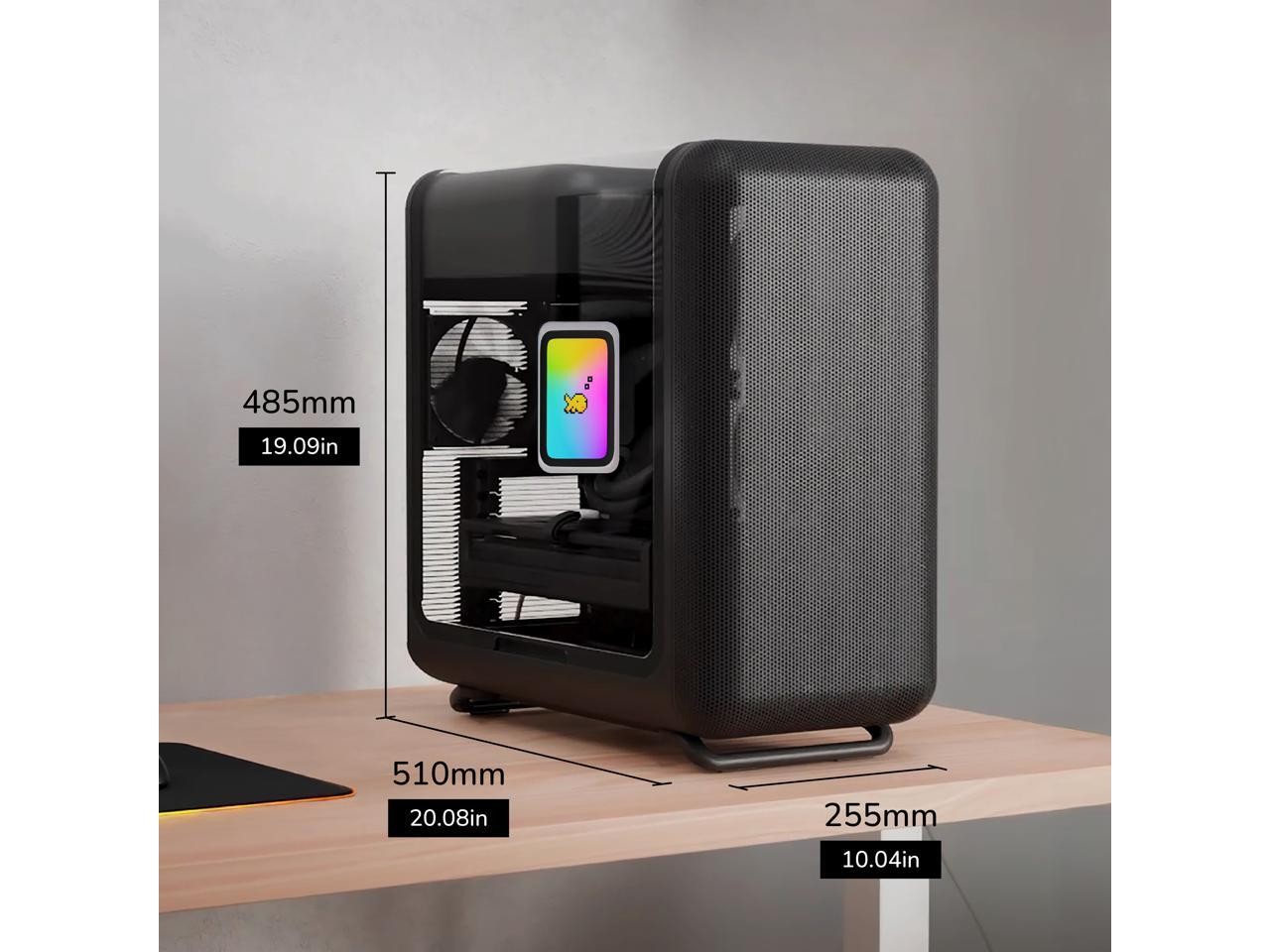 HYTE X50 Modern Performance ATX Mid-Tower PC Gaming Case - Pitch Black