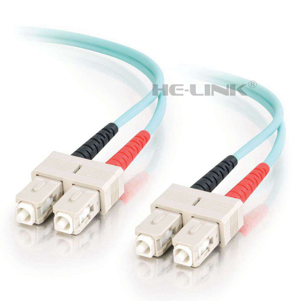50M SC-SC Outdoor Armored 10G OM3 MM 4 Strands Fiber Optic Cable