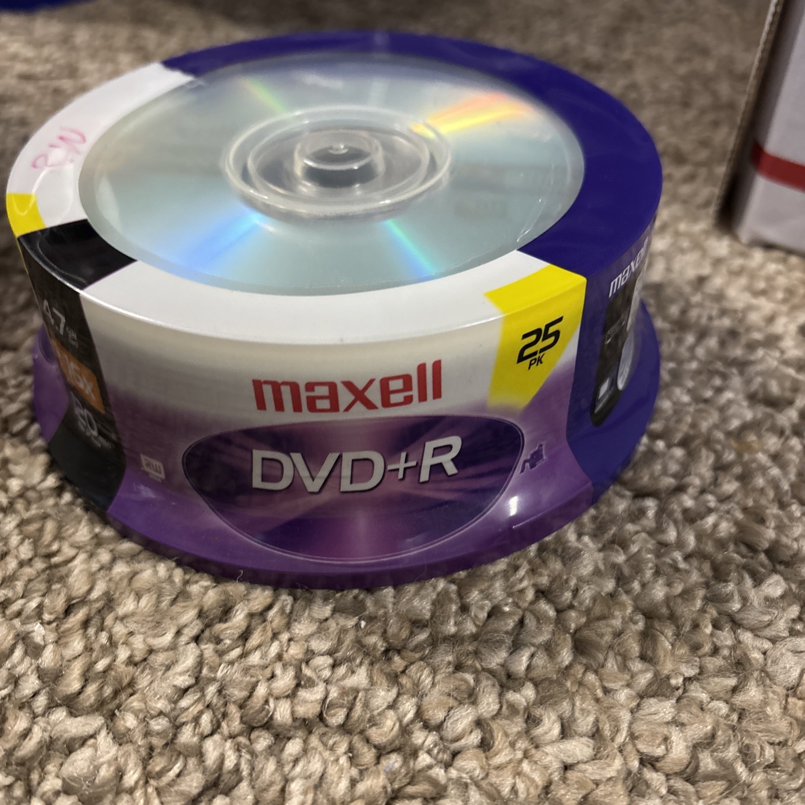 Maxell 25 Pack DVD+R 16X Disc Blank Media 4.7GB / 120Min NEW