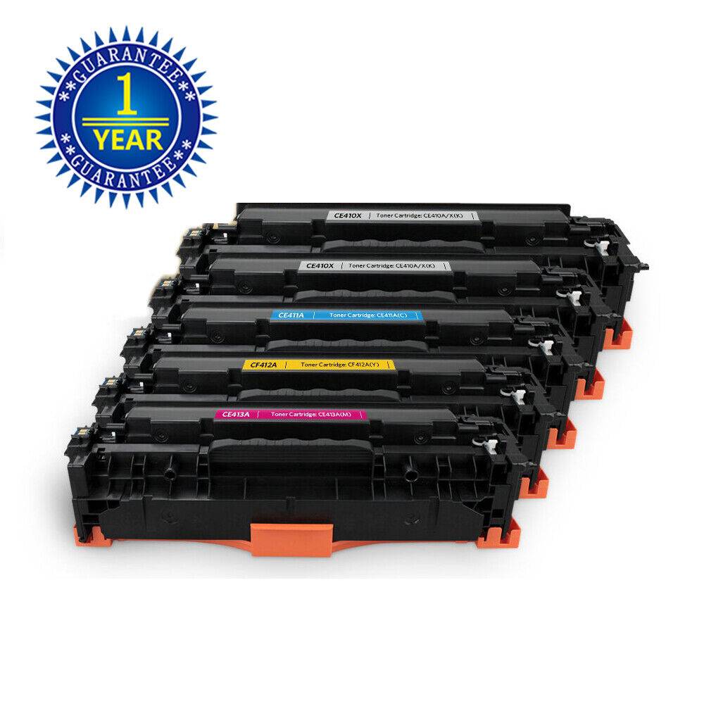 5 PK Toner CE410A -CE413A 305A Set For HP LaserJet Pro 300 400 color MFP M375nw