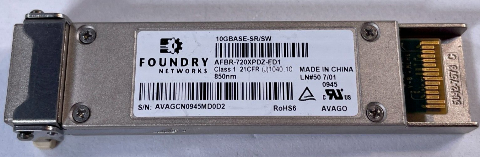 Foundry Network 10gBASE sr/SW Transceiver AFBR-720XPDZ-FD1 850nm
