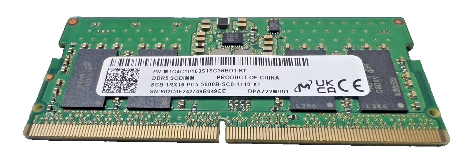 Micron MTC4C10163S1SC56BD1 8GB DDR5 PC5-5600 SODIMM