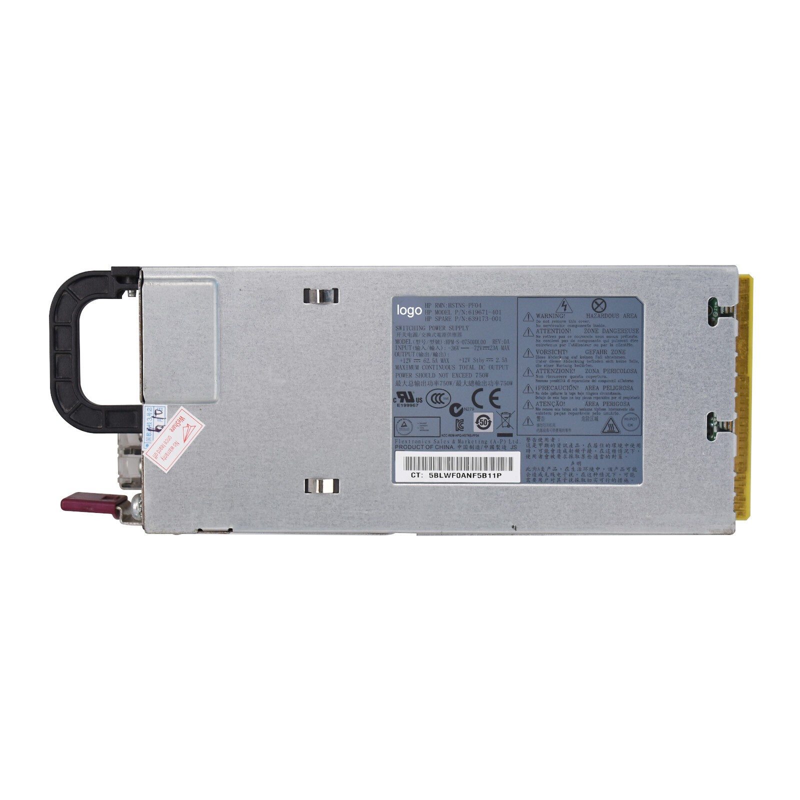 1pc For HP DL380 G8 Server Power Supply 619671-401 639173-001 636673-B21 750W