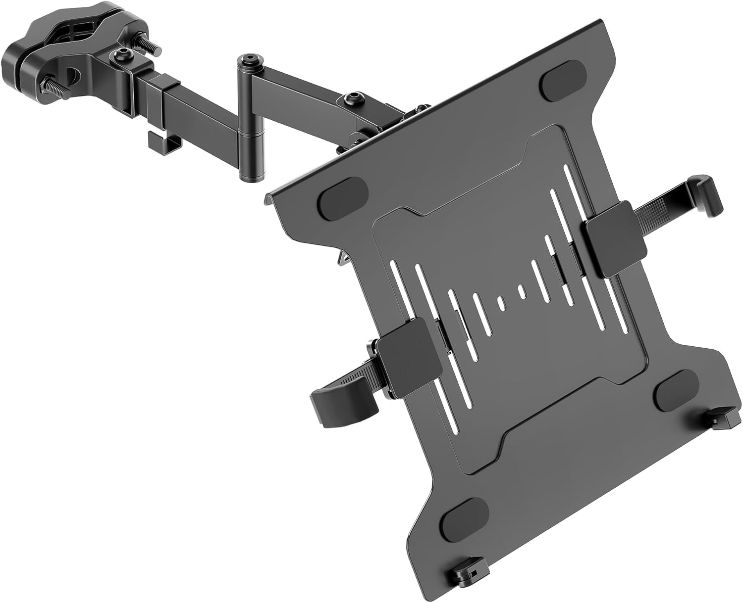 2-In-1 Universal Laptop Pole Mount Tray for 10”- 15.6” Notebook or 17”-32” Monit