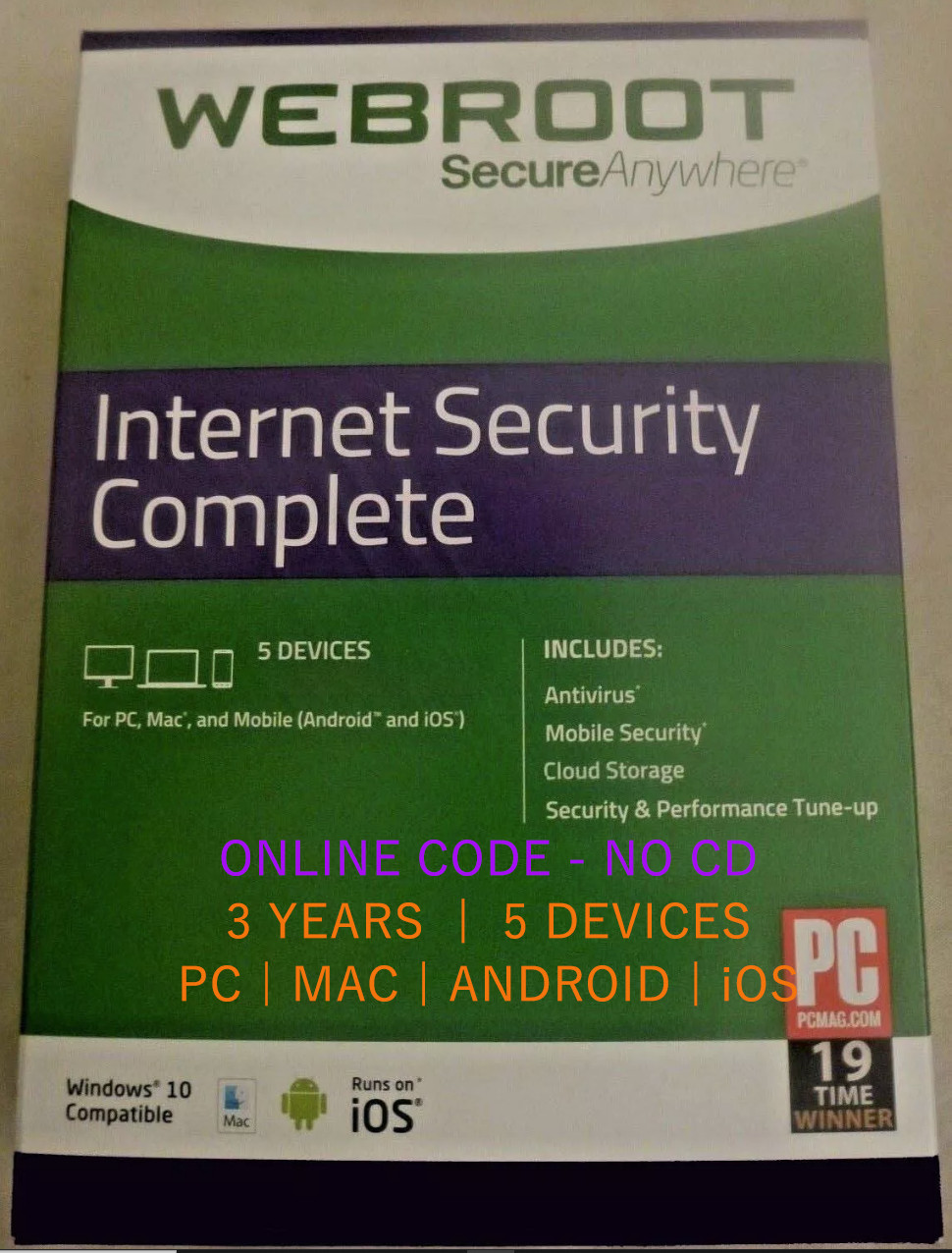 Webroot Internet Security Complete 2026 | 3 Year 5 Device | Digital Key ONLY🔥 