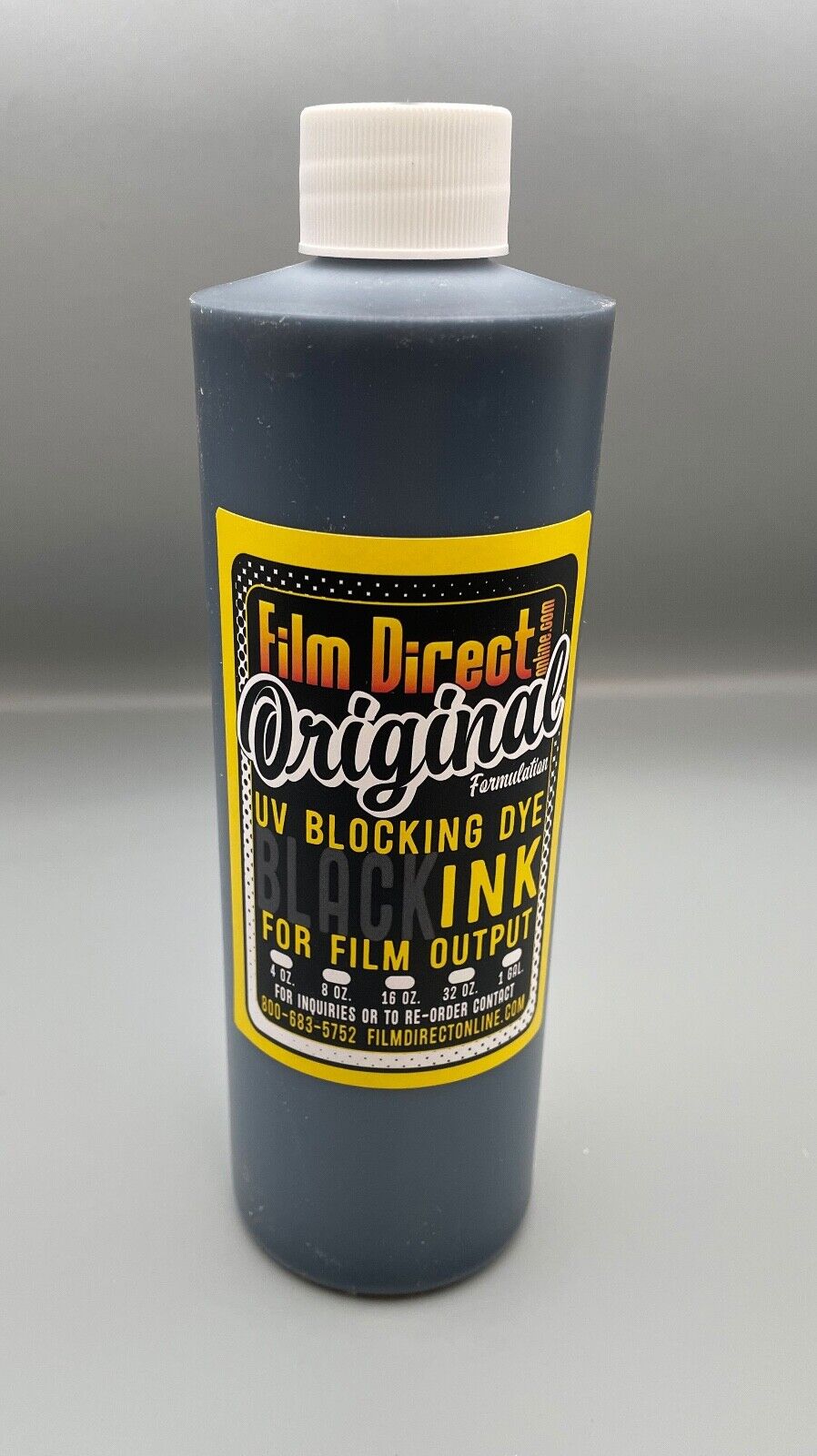 8 oz UV Blocking Black Ink for Film Positives / Negatives  (Epson Compatible)-