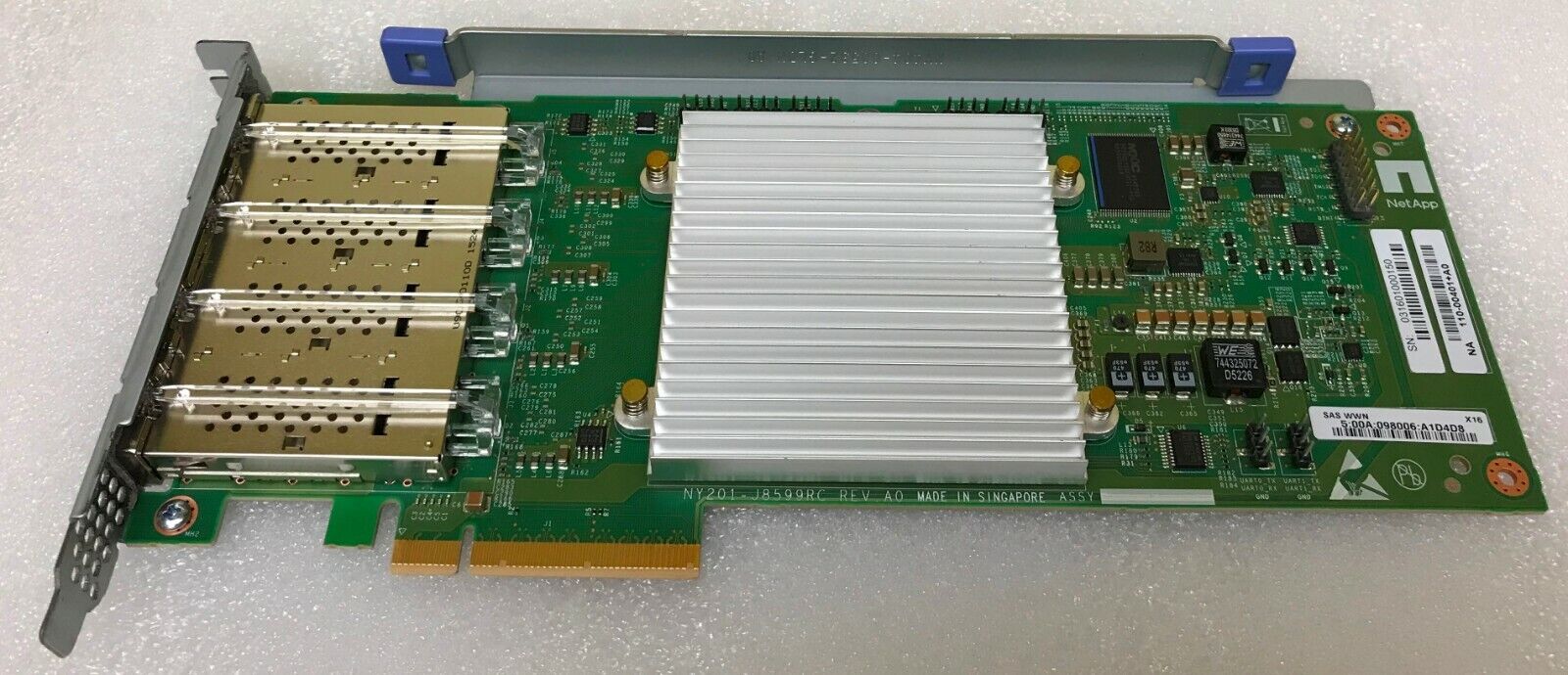 NetApp X2069-R6 HBA 4-Port SAS 12Gbps QSFP PCIe 111-02026 110-00401