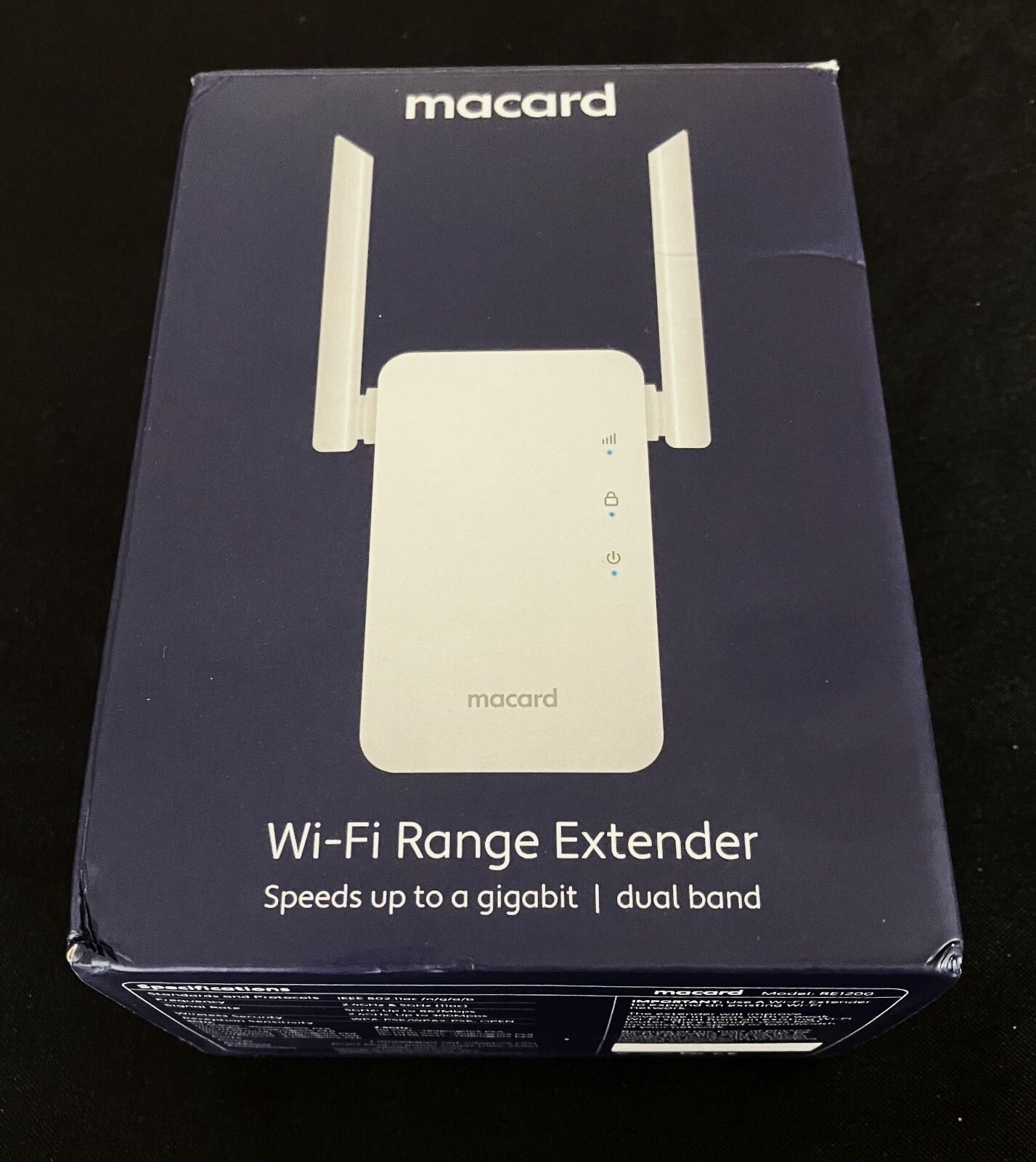 Macard - RE1200 - Dual Band Wi-Fi Extender - 1 Gbps Ethernet port - Easy Setup