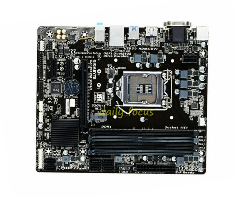Gigabyte GA-B150M-DS3H Motherboard Socket LGA 1151 Intel B150  DDR4 m-ATX