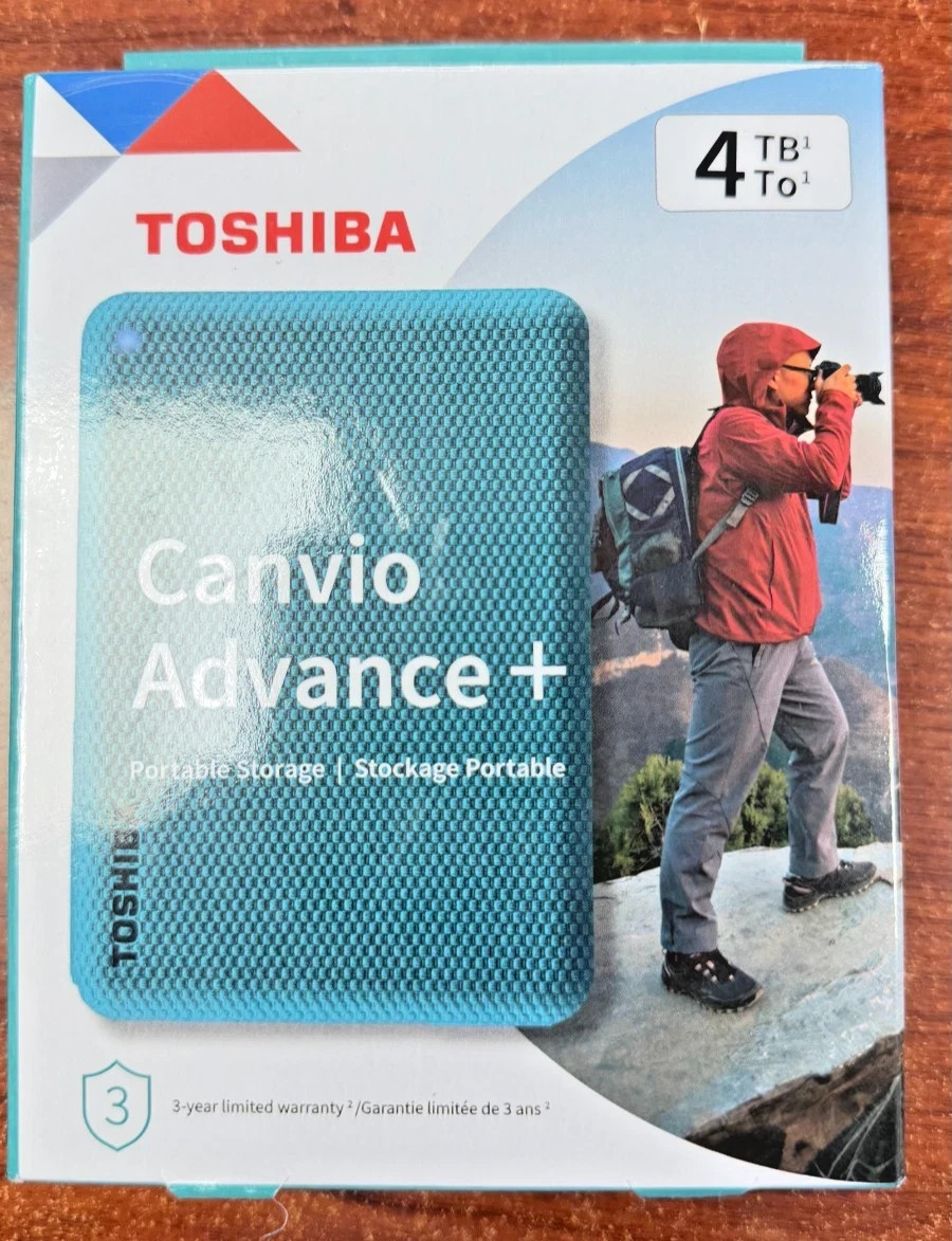 Toshiba Canvio Advance Plus 4 TB Portable Hard Drive - External - Green