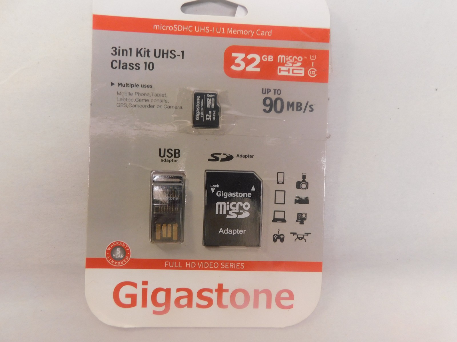 Gigastone 3In1 Kit 32Gb Microsdhc Uhs-1 Class 10 Kit Usb Sd Adapter 90Mb/S