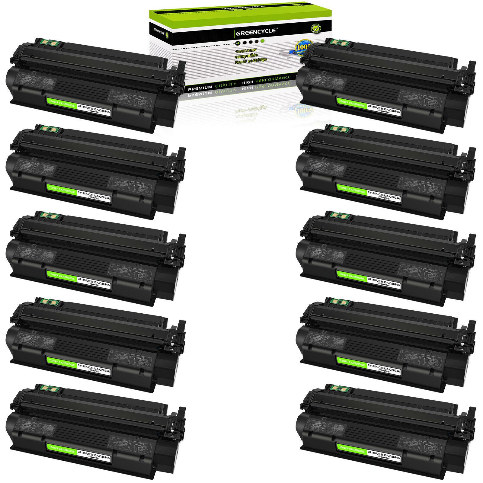 GREENCYCLE 10PK Q2613A 13A Toner Cartridge Fit for HP LaserJet 1300 1300n 1300xi