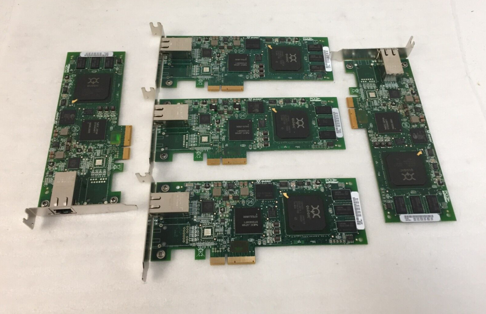 Lot of 5 QLogic QLE4060C Single Port PCI-e GigaBit Network Adapter IX4010402-02