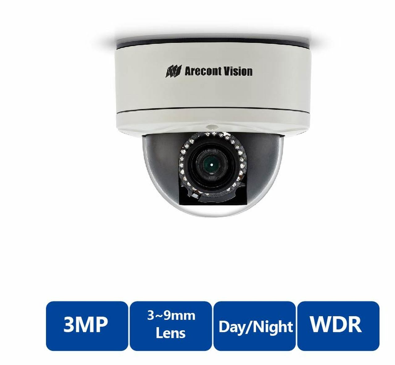 ARECONT VISION AV3256PMIR-S - 3MP IR / SD Card Slot / MegaDome 2 Camera   -U