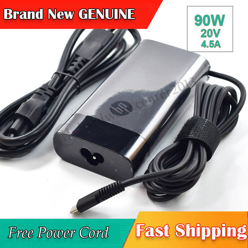 Genuine HP TPN-AA03 TPN-CA01 USB-C Type C USB Laptop AC Adapter Charger 90W