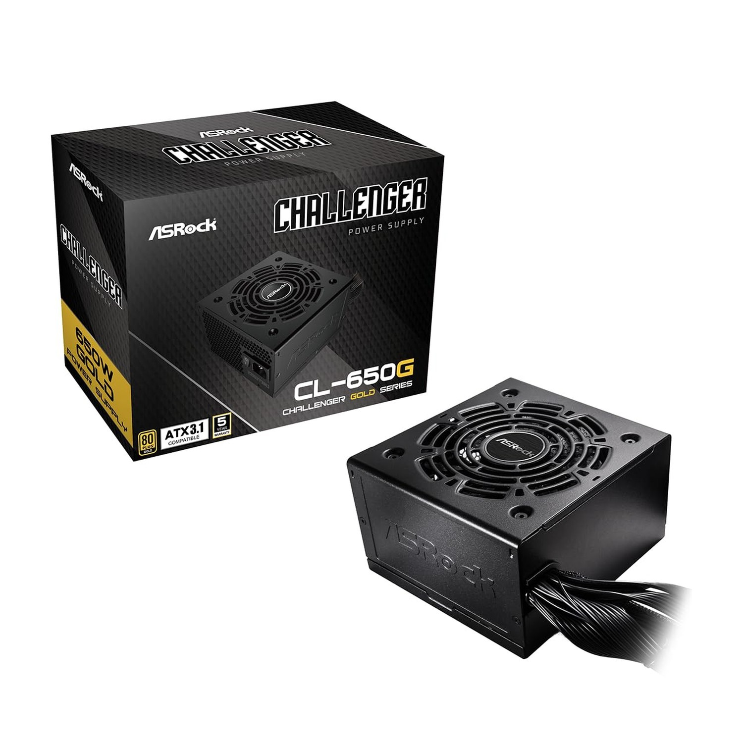 ASRock Challenger 650W Power Supply 5 Years Warranty ATX 3.1 Auto iCOOL Intel...