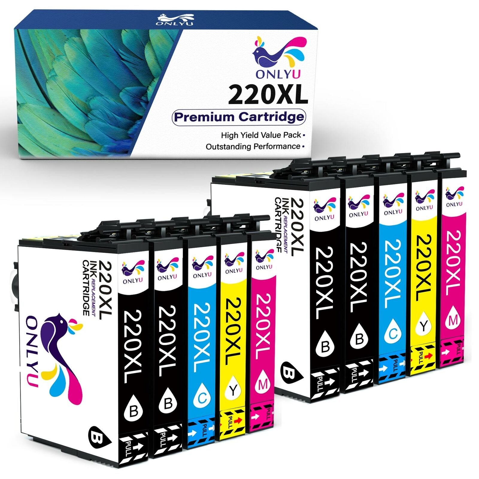 10x Ink Cartridges for Epson 220 XL T220 WorkForce WF-2750 WF-2760 WF-2660 2630