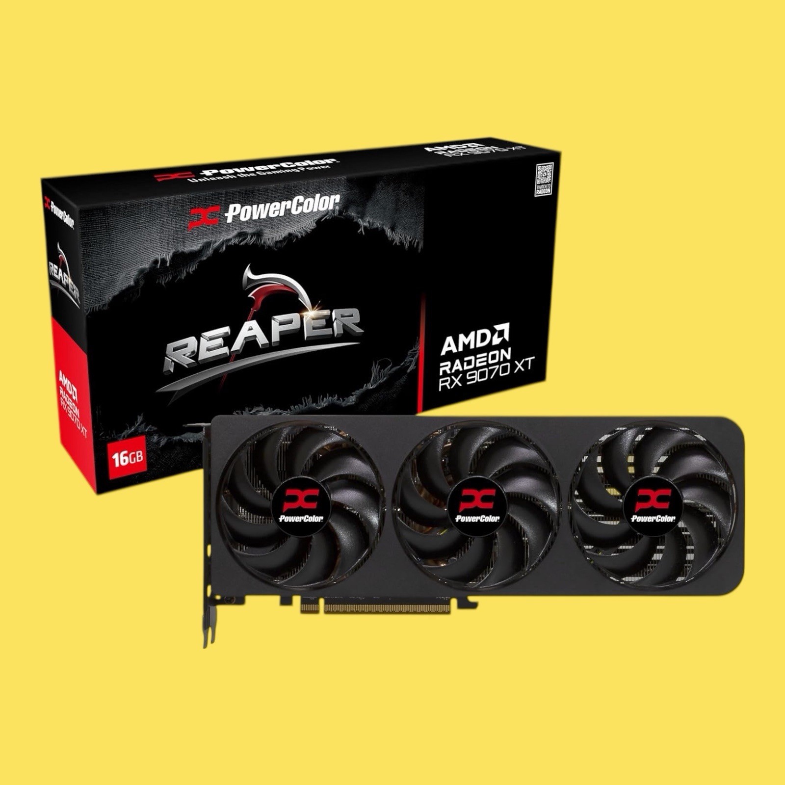 PowerColor Reaper Radeon RX 9070 XT 16GB GDDR6 PCI Express 5.0 Graphics Card