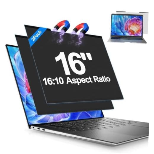 2Pack Magnetic Laptop Privacy Screen Filter 16 2Pack Magnetic 16 inch (16:9)