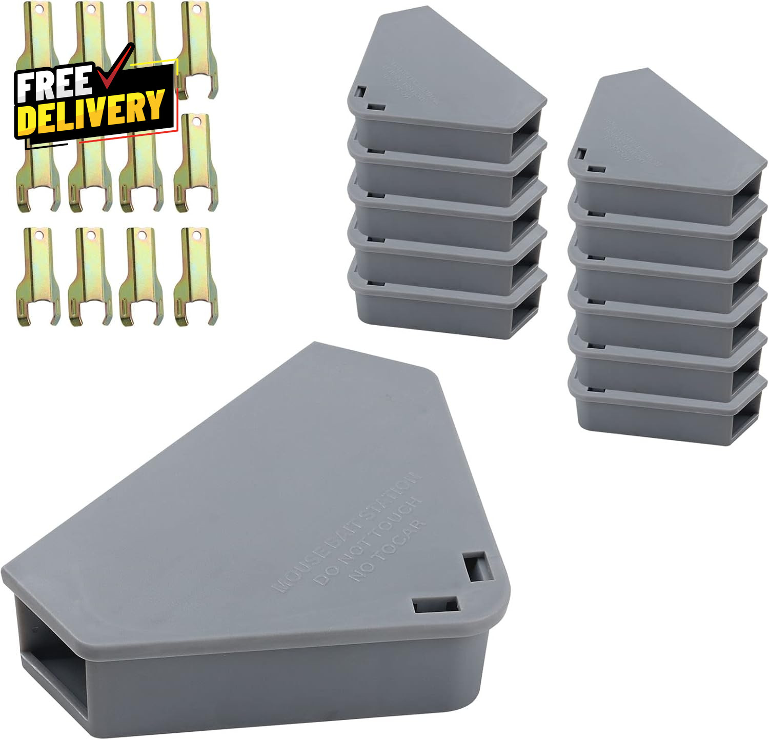 Mouse Station with Keys Grey 12 Pack Key Required Mouse Stations Mice Stations..