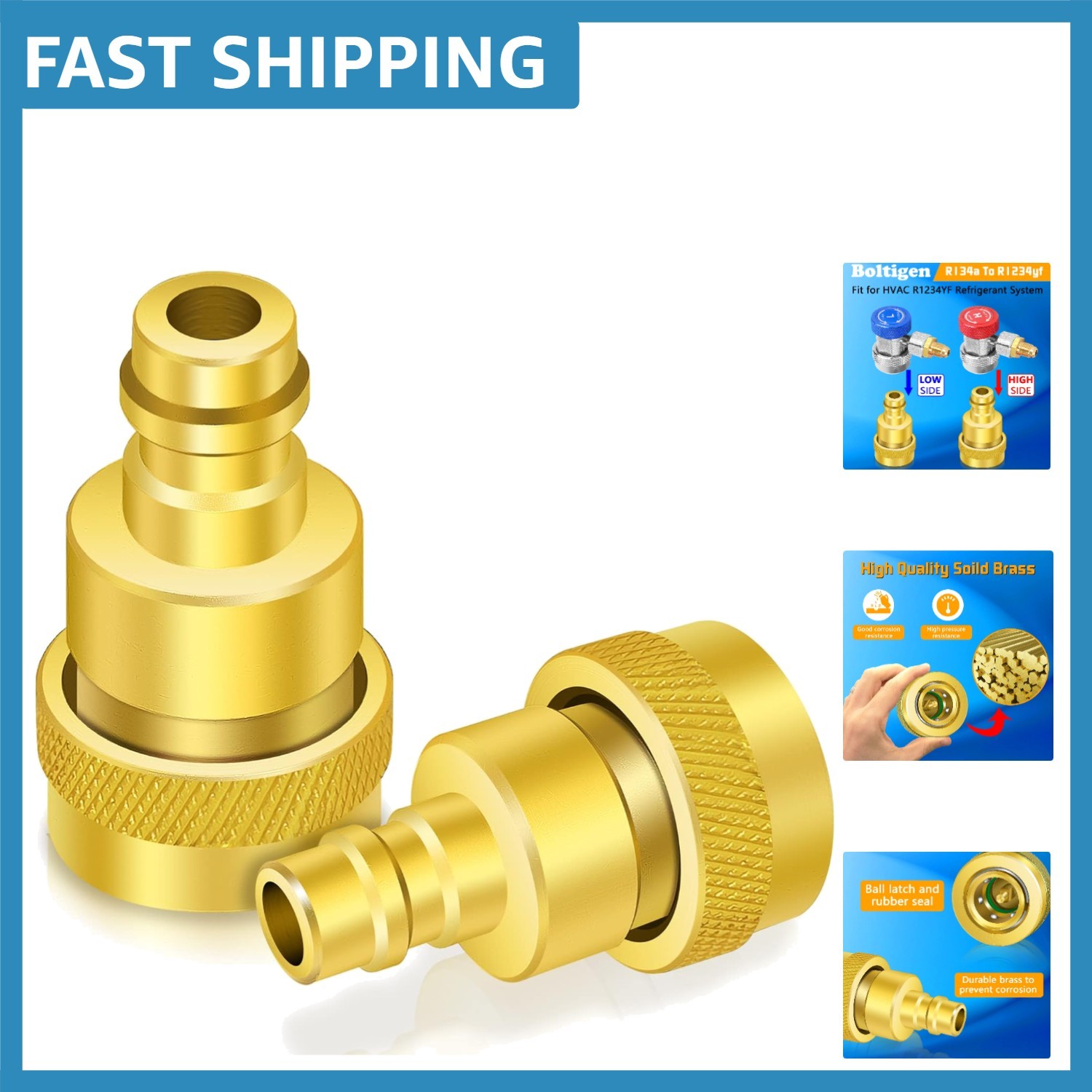 Adjustable R1234yf to R134A Adapter Set - Precision Couplers for AC Systems