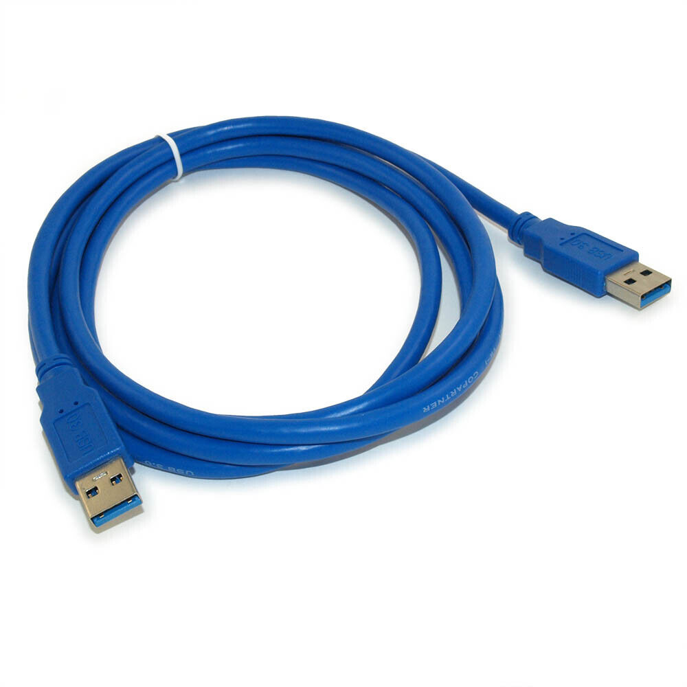 6ft USB 3.2 Gen 1 SUPERSPEED 5Gbps Type A Male to A Male Cable  BLUE