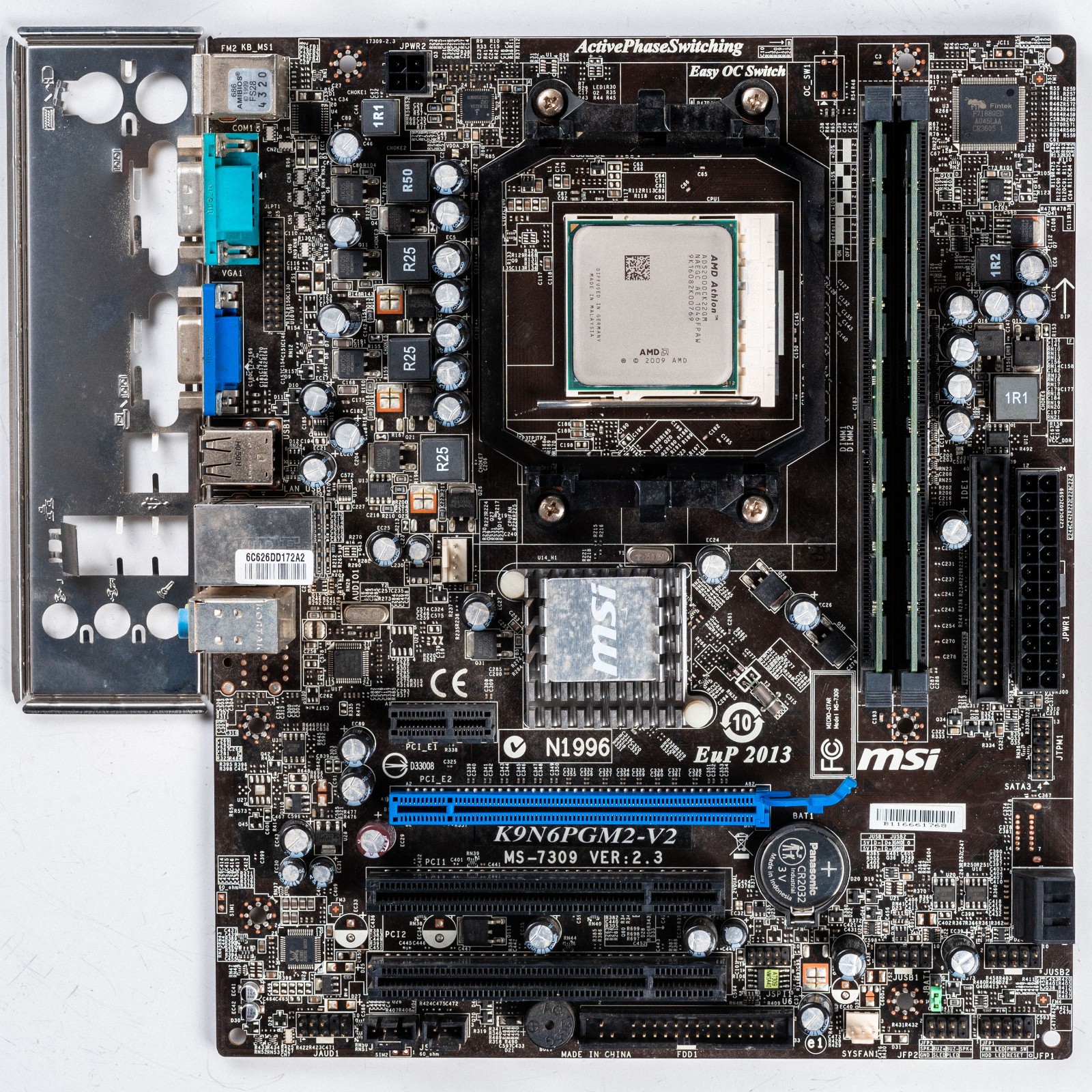 MSI K9N6PGM2-V2 AM2+ MicroATX Motherboard DDR2 AMD Athlon 64 Windows XP Ready