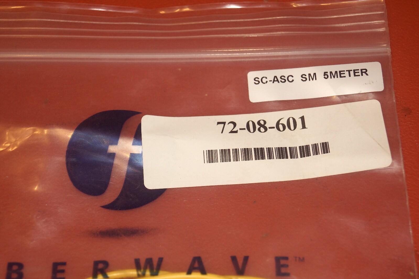 1X new FIBERWAVE Fiber Optic Cable SC, -ASC-SM, 5 Meter