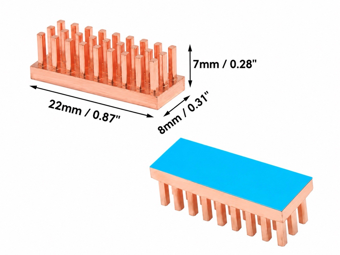 Commodore 64 C64 Pure Copper Heatsink Set 9pc IC Chip Cooling Kit