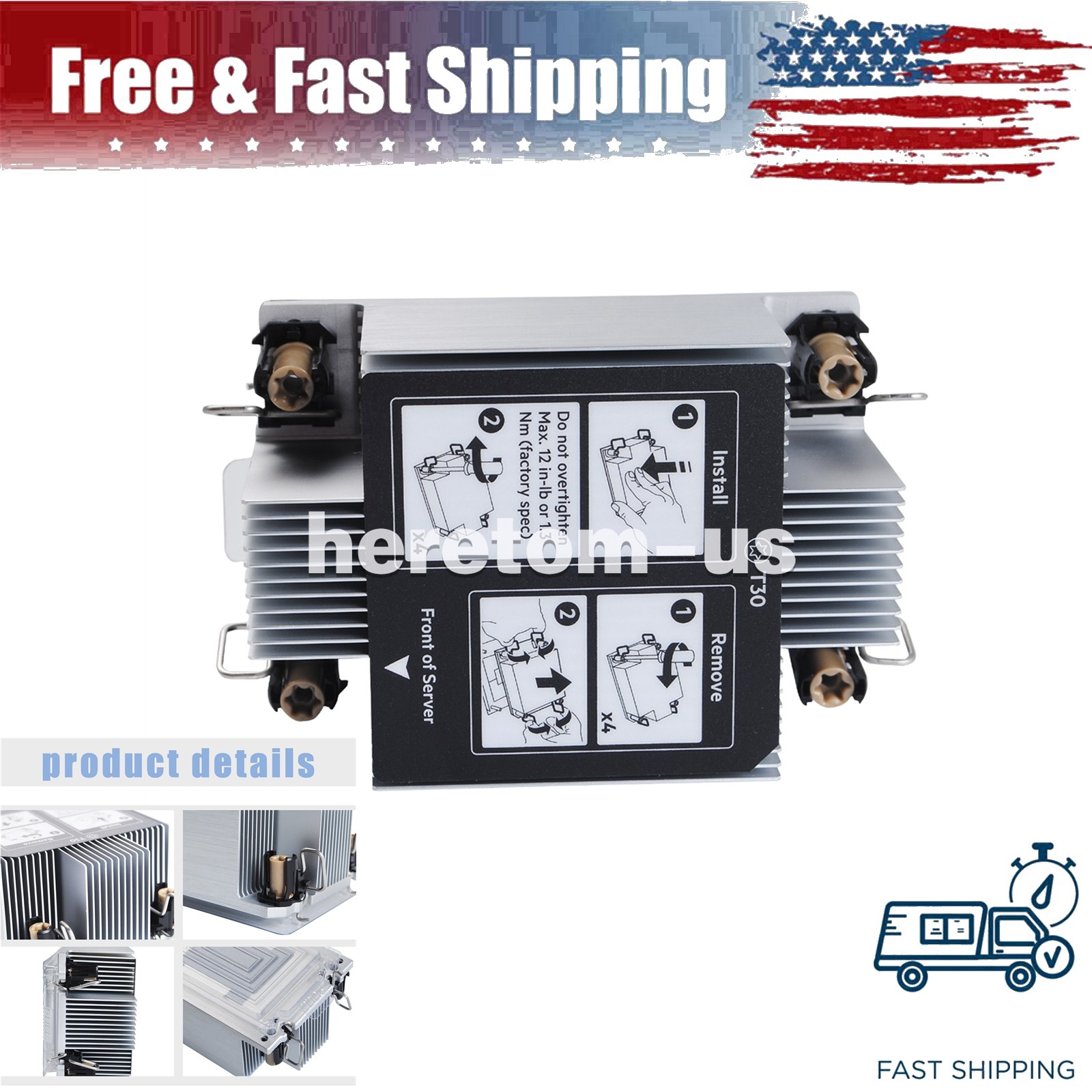 CPU Heatsink HPE DL380 G10+ Gen10 Plus P14903-001 P14966-001 P26491-001 US