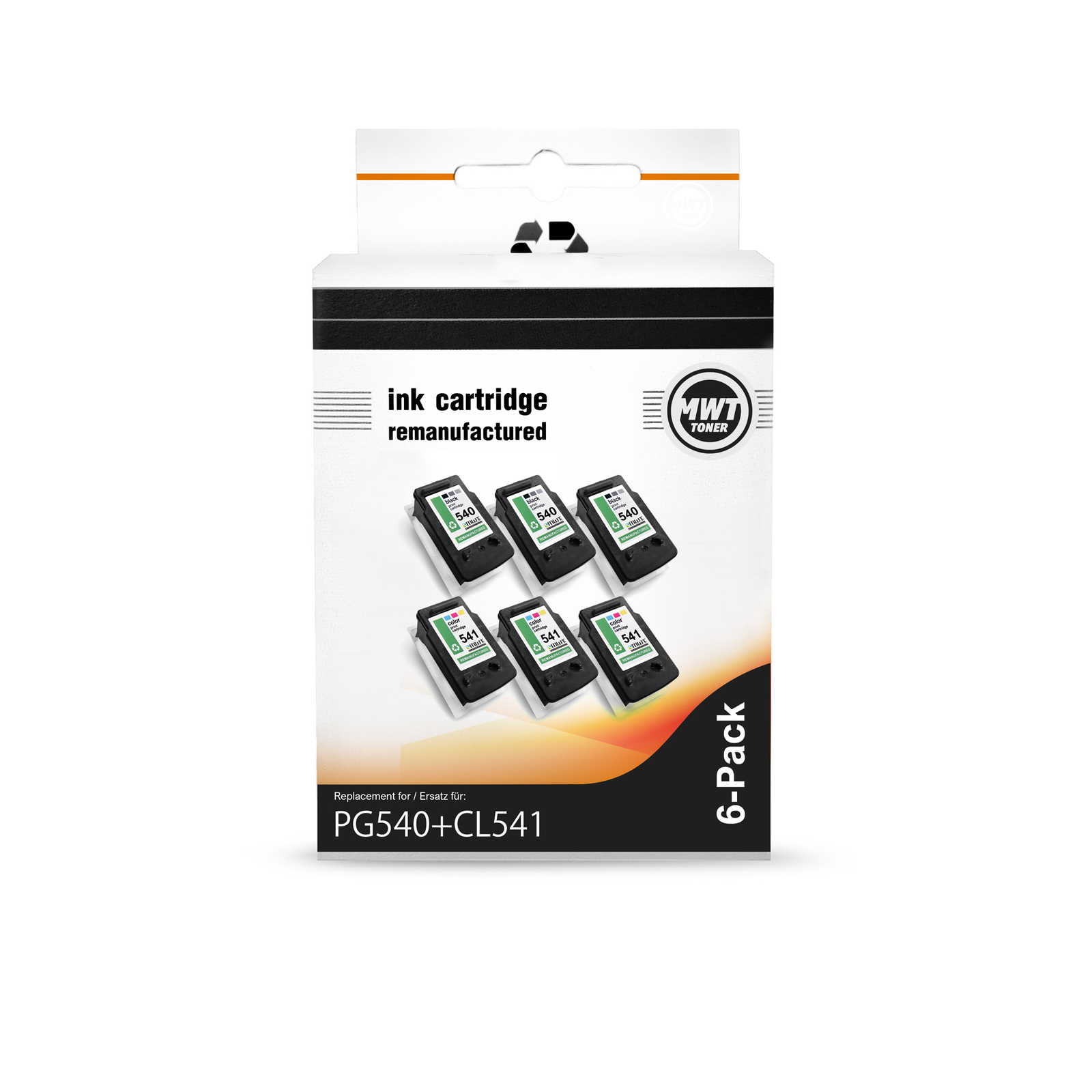 6X Ink 3+3 Replaces Canon PG-540 CL-541 XL CL541XL PG540XL CL-541 XL PG-540 XL