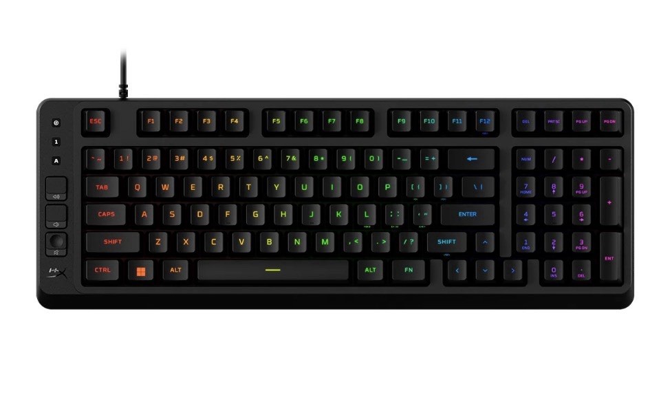 HyperX Eve 1800 RGB Gaming Keyboard Black USB Wired Quiet Keys Xbox Pc Ps5